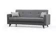 3-sits bäddsoffa Atelier del Sofa Polya Mörkgrå Tyg 205x75x86 cm - Bäddsoffor - 8683742755531 - 5