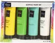 Akrylfärgset 75 ml, 4 st - Mångsidig Färgpalett - Akrylfärger och målarfärger - 8720573214841 - 2