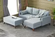 Hörnbäddsoffa Atelier del Sofa Bella Blå Polyester 205x140x85 cm - Soffor - 8682870763241 - 2