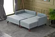 Hörnbäddsoffa Atelier del Sofa Bella Blå Polyester 205x140x85 cm - Soffor - 8682870763241 - 5
