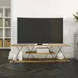 TV-bänk Hanah Home Canaz v2 Svart Valnöt Spånskiva 120x33x33 cm - TV-bänkar - 8681875877281 - 2