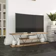 TV-bänk Hanah Home Canaz v2 Svart Valnöt Spånskiva 120x33x33 cm - TV-bänkar - 8681875877281 - 1