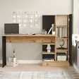 Skrivbord Hanah Home Ct2 Ab Furu Svart Spånskiva 152,3x120x40 cm - Skrivbord - 8683342403641 - 4