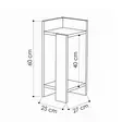 Sängbord Hanah Home Elos Right Ek Antracit Spånskiva 25x60x27 cm - Nattduksbord - 8681875274011 - 3