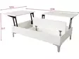 Soffbord Hanah Home Esinti Vit Spånskiva 121x28x69,2 cm - Soffbord - 8681181852361 - 6