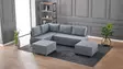 Hörnbäddsoffa Atelier del Sofa Fly Grå Polyester 210x280x70 cm - Soffor - 8681875112481 - 3