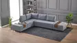 Hörnbäddsoffa Atelier del Sofa Fly Grå Polyester 210x280x70 cm - Soffor - 8681875112481 - 2