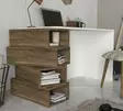 Skrivbord Hanah Home Jenga Vit Valnöt Spånskiva 130x75x60 cm - Skrivbord - 8681181613641 - 2