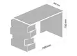 Skrivbord Hanah Home Jenga Vit Valnöt Spånskiva 130x75x60 cm - Skrivbord - 8681181613641 - 6