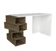 Skrivbord Hanah Home Jenga Vit Valnöt Spånskiva 130x75x60 cm - Skrivbord - 8681181613641 - 3