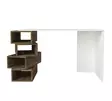 Skrivbord Hanah Home Jenga Vit Valnöt Spånskiva 130x75x60 cm - Skrivbord - 8681181613641 - 4