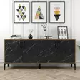 Konsolbord Hanah Home Kiev Valnöt Svart Spånskiva 180x78x35 cm - Byråer och skåp - 8683342460941 - 1