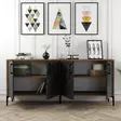 Konsolbord Hanah Home Kiev Valnöt Svart Spånskiva 180x78x35 cm - Byråer och skåp - 8683342460941 - 2