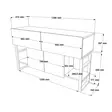 Konsolbord Hanah Home Ml25A Furu Spånskiva 138,8x83,6x43,3 cm - Byråer och skåp - 8683342404341 - 7
