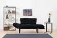2-sits bäddsoffa Atelier del Sofa Nitta Svart Mikrofiber 155x70x85 cm - Bäddsoffor - 8681875516241 - 5