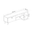 TV-bänk Hanah Home Parion Svart Spånskiva 150x47x35 cm - TV-bänkar - 8682870115101 - 7