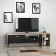 TV-bänk Hanah Home Parion Svart Spånskiva 150x47x35 cm - TV-bänkar - 8682870115101 - 3