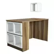 Skrivbord Hanah Home Box Valnöt Vit Spånskiva 120x75x65 cm - Skrivbord - 8681875184181 - 4