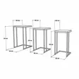 Nestingbord Hanah Home Pino Valnöt Svart Spånskiva 40x60x40 38x56x34 38x52x28 cm - Sidobord och extrabord - 8681875683431 - 3