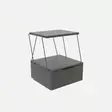 Sängbord Hanah Home Tekoba Antracit Spånskiva 42x52x41 cm - Nattduksbord - 8682870763951 - 2