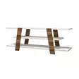 TV-bänk Hanah Home Flower Valnöt Vit Spånskiva 120x42x33,6 cm - TV-bänkar - 8681875184631 - 3