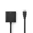 HDMI Adapter | HDMI Kontakt | VGA hona 15p / 3.5 mm Hona | Nickelplaterad | Rak | PVC | Svart | 1 st. | Låda - HDMI-kablar - 5412810288571 - 30