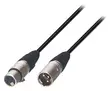 Högtalarkabel XLR 3p hane - XLR 3-Pin Hona 3.00 m Svart - Ljudkablar - 8719568000231 - 1