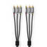 Komposit videokabel | 3x RCA Hane | 3x RCA Hane | Guldplaterad | 480p | 2.00 m | Rund | Bomull | Antracit / Grått Med Metall | Kartong med täckt fönster - Dator och nätverk - 5412810318841 - 4