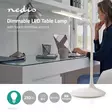 LED Bordslampa | Dimbar | 250 lm | Uppladdningsbara | Peka på funktion | Vit - Golv- och bordslampor - 5412810271061 - 5