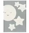 Matto Moon harmaa/valkoinen 120x170 cm - Barnrumsmattor - 6410416039251 - 1
