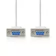 Nollmodemkabel | D-SUB 9-Pin Hona | D-SUB 9-Pin Hona | Nickelplaterad | 2.00 m | Rund | PVC | Elfenben | Label - Dator och nätverk - 5412810421121 - 10