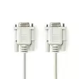 Nollmodemkabel | D-SUB 9-Pin Hona | D-SUB 9-Pin Hona | Nickelplaterad | 2.00 m | Rund | PVC | Elfenben | Label - Dator och nätverk - 5412810421121 - 1