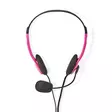 PC headset | On-Ear | Stereo | 2x 3.5 mm | Vikbara Mikrofon | Rosa - Trådlösa hörlurar - 5412810286881 - 1