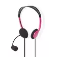PC headset | On-Ear | Stereo | 2x 3.5 mm | Vikbara Mikrofon | Rosa - Trådlösa hörlurar - 5412810286881 - 40