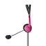 PC headset | On-Ear | Stereo | 2x 3.5 mm | Vikbara Mikrofon | Rosa - Trådlösa hörlurar - 5412810286881 - 4