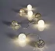 Boll-ljusslinga Julia grå-vit - Ljusslingor - 6438168094311 - 1
