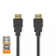 Premium High Speed HDMI kabel med Ethernet | HDMI Kontakt | HDMI Kontakt | 4K@60Hz | 18 Gbps | 1.50 m | Rund | PVC | Svart | Label - HDMI-kablar - 5412810426911 - 1