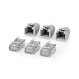 RJ45-kontakt | RJ45 Pass Through | Solid/strängad FTP CAT6 | Rak | Guldplaterad | 10 st. | Polycarbonate | Grå / Svart / Vit | Låda - Dator och nätverk - 5412810336401 - 40