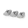 RJ45-kontakt | RJ45 Pass Through | Solid/strängad UTP CAT6 | Rak | Guldplaterad | 10 st. | Polycarbonate | Grå / Svart / Vit | Låda - Dator och nätverk - 5412810336371 - 41