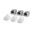 RJ45-kontakt | RJ45 Pass Through | Solid/strängad UTP CAT6 | Rak | Guldplaterad | 10 st. | Polycarbonate | Grå / Svart / Vit | Låda - Dator och nätverk - 5412810336371 - 40