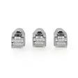 RJ45-kontakt | RJ45 Pass Through | Solid/strängad UTP CAT6 | Rak | Guldplaterad | 10 st. | Polycarbonate | Grå / Svart / Vit | Låda - Dator och nätverk - 5412810336371 - 11