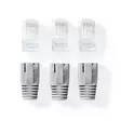 RJ45-kontakt | RJ45 Pass Through | Solid/strängad UTP CAT6 | Rak | Guldplaterad | 10 st. | Polycarbonate | Grå / Svart / Vit | Låda - Dator och nätverk - 5412810336371 - 30