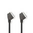 SCART-kabel | SCART Hane | SCART Hane | Nickelplaterad | 480p | 2.00 m | Rund | PVC | Svart | Låda - HDMI-kablar - 5412810289721 - 3
