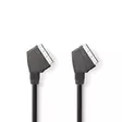 SCART-kabel | SCART Hane | SCART Hane | Nickelplaterad | 480p | 2.00 m | Rund | PVC | Svart | Låda - HDMI-kablar - 5412810289721 - 1