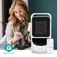 SmartLife Keramisk PTC Fläktvärmare | 1500 W | 2 Värmeinställningar | Svängning | Display | 10 - 49 °C | Android / IOS | Vit - Uppvärmning - 5412810443161 - 5