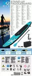 Sup-lauta 285 lime Xqmax info kuva - SUP-brädor - 8719407080981 - 3