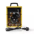 Industriell design värmefläkt | 1000 / 2000 W | Justerbar termostat | 2 Värmeinställningar | IP24 | Integrerade handdtag | Gul - Uppvärmning - 5412810314591 - 20