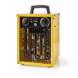 Industriell design värmefläkt | 1000 / 2000 W | Justerbar termostat | 2 Värmeinställningar | IP24 | Integrerade handdtag | Gul - Uppvärmning - 5412810314591 - 40