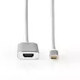 USB-C Adapter | USB 3.2 Gen 1 | USB-C Hane | HDMI Utgång | 4K@60Hz | Power delivery | 2.00 m | Rund | Guldplaterad | Flätad / Nylon | Silver | Kartong med täckt fönster - Dator och nätverk - 5412810331741 - 10