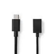 USB-C Adapter | USB 3.2 Gen 1 | USB-C Hane | USB-A Hona | 5 Gbps | 0.15 m | Rund | Nickelplaterad | PVC | Svart | Kuvert - Dator och nätverk - 5412810275311 - 1
